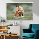 Heartwarming Fox and Baby Cub Wall Art | Ready to Hang