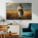 Jesus Shepherd Wall Art | Ready to Hang Triptych Canvas of