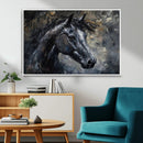 Large Abstract Horse Wall Art Canvas Print | Farmhouse Wall