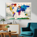 World Map Canvas Print – Framed Travel Map Wall Art for by MyGreatCanvas | Canvas Wall Art Prints | Photo Prints & Wall Decor