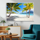 Blue Beach and Sea Wall Art Canvas Print by MyGreatCanvas | Canvas Wall Art Prints | Photo Prints & Wall Decor