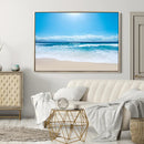 Wall Art Canvas Print Shiny Blue Sea and Beach by MyGreatCanvas | Canvas Wall Art Prints | Photo Prints & Wall Decor