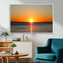 Golden Horizon Sunset Over Ocean Wall Art Canvas Print – by MyGreatCanvas | Canvas Wall Art Prints | Photo Prints & Wall Decor