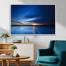 Blue Sunset Ocean Canvas Wall Art Print – Serene Coastal by MyGreatCanvas | Canvas Wall Art Prints | Photo Prints & Wall Decor