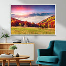 Autumn Mountain Foggy Landscape Wall Art Canvas Print | by MyGreatCanvas | Canvas Wall Art Prints | Photo Prints & Wall Decor