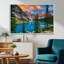 Canadian Rockies Moraine Lake Wall Art Canvas Print, Pine