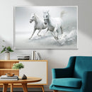 Large Wall Art Canvas Print – Beautiful Running White Horses by MyGreatCanvas | Canvas Wall Art Prints | Photo Prints & Wall Decor