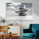 Still Life Black and White Zen Stones Wall Art Canvas,