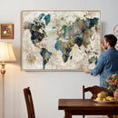 Framed Vintage World Map Wall Art – Abstract Map Canvas by MyGreatCanvas | Canvas Wall Art Prints | Photo Prints & Wall Decor