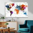 World Map Canvas Print – Framed Travel Map Wall Art for by MyGreatCanvas | Canvas Wall Art Prints | Photo Prints & Wall Decor