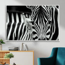 Zebra Wall Art – Zebra Close Up Wall Art – Framed Black by MyGreatCanvas | Canvas Wall Art Prints | Photo Prints & Wall Decor
