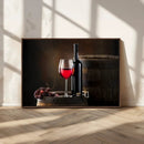Red Wine and Bottle Canvas Print