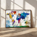 World Map Canvas Print – Framed Travel Map Wall Art for by MyGreatCanvas | Canvas Wall Art Prints | Photo Prints & Wall Decor
