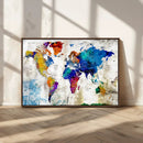 World Map Canvas Print – Framed Travel Map Wall Art for by MyGreatCanvas | Canvas Wall Art Prints | Photo Prints & Wall Decor