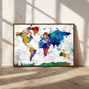 World Map Canvas Print – Detailed Map of the World Wall Art