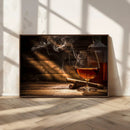 Whiskey and Cigar Wall Art Canvas Print by MyGreatCanvas | Canvas Wall Art Prints | Photo Prints & Wall Decor