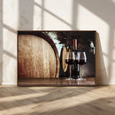 Wine and Barrel Wall Art Canvas Print by MyGreatCanvas | Canvas Wall Art Prints | Photo Prints & Wall Decor