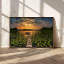 Lake and Flower Wall Art Canvas Print