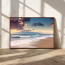 Cloudy Weather Beach Sunset Canvas Print | Sunrise Wall Art by MyGreatCanvas | Canvas Wall Art Prints | Photo Prints & Wall Decor