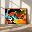 Human Love Figures Abstract Wall Art Canvas Print