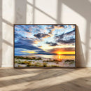 Sunset On The Ocean Wall Art Canvas Print