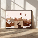 Boho Wall Art Canvas Print Set Mid-Century Prints Bohemian