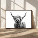 Fanny Scottish Highland Cow Cattle Art Print Farmhouse Wall by MyGreatCanvas | Canvas Wall Art Prints | Photo Prints & Wall Decor