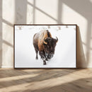 Bison Winter Wall Art Canvas Print For Farmhouse Decor