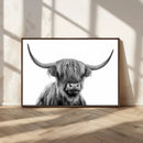 Scottish Highland Cow Cattle Art Print Wall Art Canvas Print by MyGreatCanvas | Canvas Wall Art Prints | Photo Prints & Wall Decor