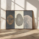 Boho Tree Ring Wall Art, Modern Minimalist Wood Grain