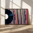Vinyl Record and Album Collection Canvas Wall Art - Retro