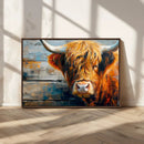 Highland Cow Abstract Canvas Wall Art – Bold Farmhouse
