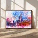 Disney Wall Art: Dreamy Watercolor Cinderella Castle Canvas by MyGreatCanvas | Canvas Wall Art Prints | Photo Prints & Wall Decor