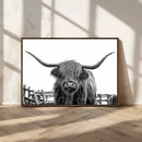 Longhorn Canvas Print, Bighorn Cow Wall Art Canvas Print