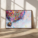 Don't Look Up Movie Canvas Wall Art - Vibrant Floating House