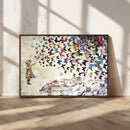 Banksy Wall Art - Banksy Girl Butterfly Graffiti Wall Art