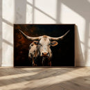 Texas Longhorn Wall Art | 3-Panel Large Texas Longhorn