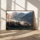 Foggy Mountain Canvas Print Forest Wall Art
