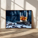 Whiskey Ice Wall Art Canvas Print
