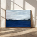 Navy Blue Abstract Wall Art Canvas Print