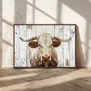 Rustic Longhorn Bull Wall Art Canvas Set – Western-Inspired by MyGreatCanvas | Canvas Wall Art Prints | Photo Prints & Wall Decor