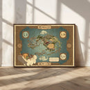 Avatar Wall Art: The Last Airbender Vintage Map - Wall Art