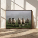 Flock of Sheep in a Mystical Fog – Pastoral Wall Art Canvas by MyGreatCanvas | Canvas Wall Art Prints | Photo Prints & Wall Decor