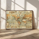 Push Pin World Map Canvas Print – Travel Tracker Wall Art