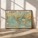 Push Pin World Map Canvas Print – Travel Tracker Wall Art