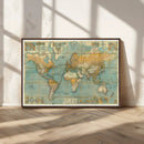 Push Pin World Map Canvas Print – Travel Tracker Wall Art