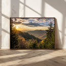 Sunrise Over the Smoky Mountains Canvas Wall Art –
