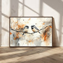 Abstract Watercolor Chickadee Bird Canvas Wall Art Print - by MyGreatCanvas | Canvas Wall Art Prints | Photo Prints & Wall Decor