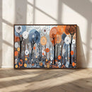 Abstract Winter Landscape Canvas Wall Art Print - Large