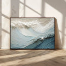 Waves Abstract Wall Art Print, Modern Framed Abstract Canvas